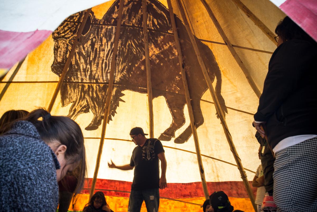 Teaching the youth, Fort Peck Buffalo Summit